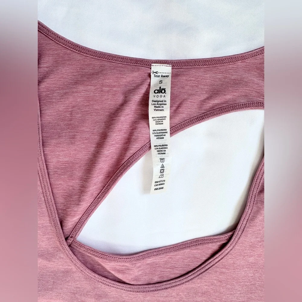 Alo Yoga Dalia Tank - Plum Heather - S - Picture 7 of 11